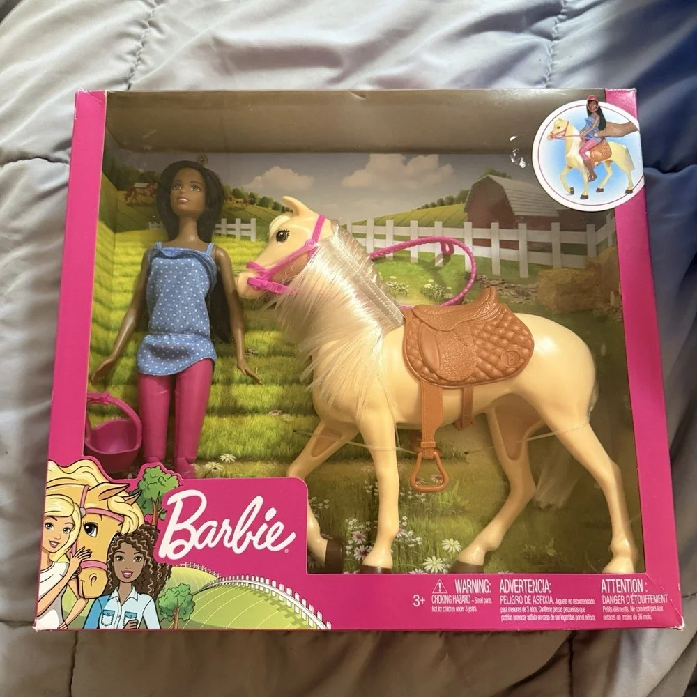 New AA Barbie Doll Loves Her Horse Black Hair New In Box